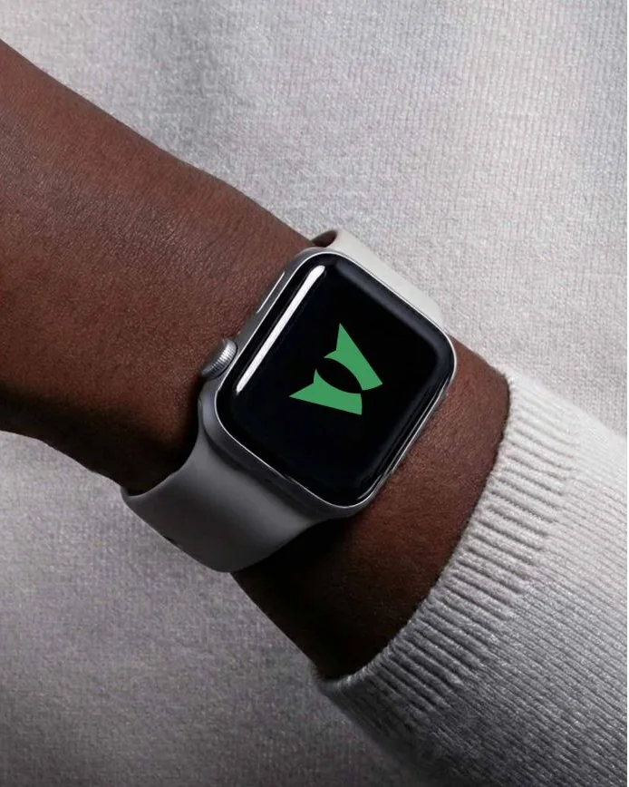 Bloom watch face on an athlete’s wrist