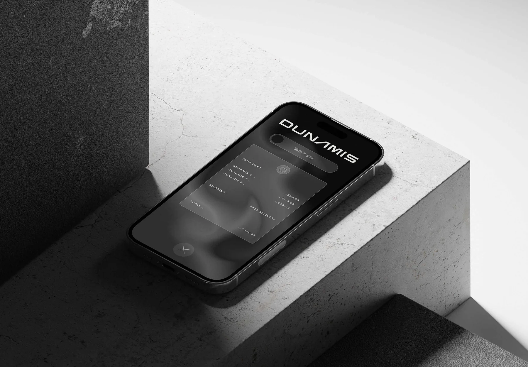 The Dunamis app checkout, in situ
