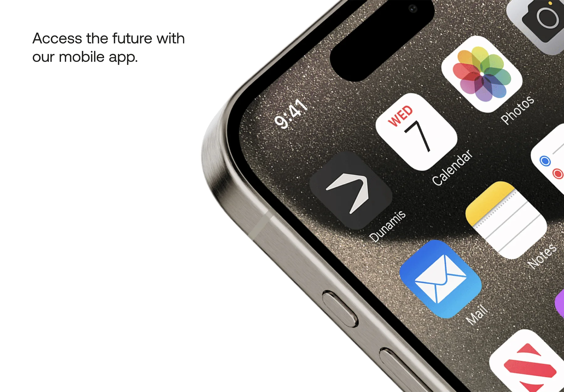 The Dunamis app icon on a home screen