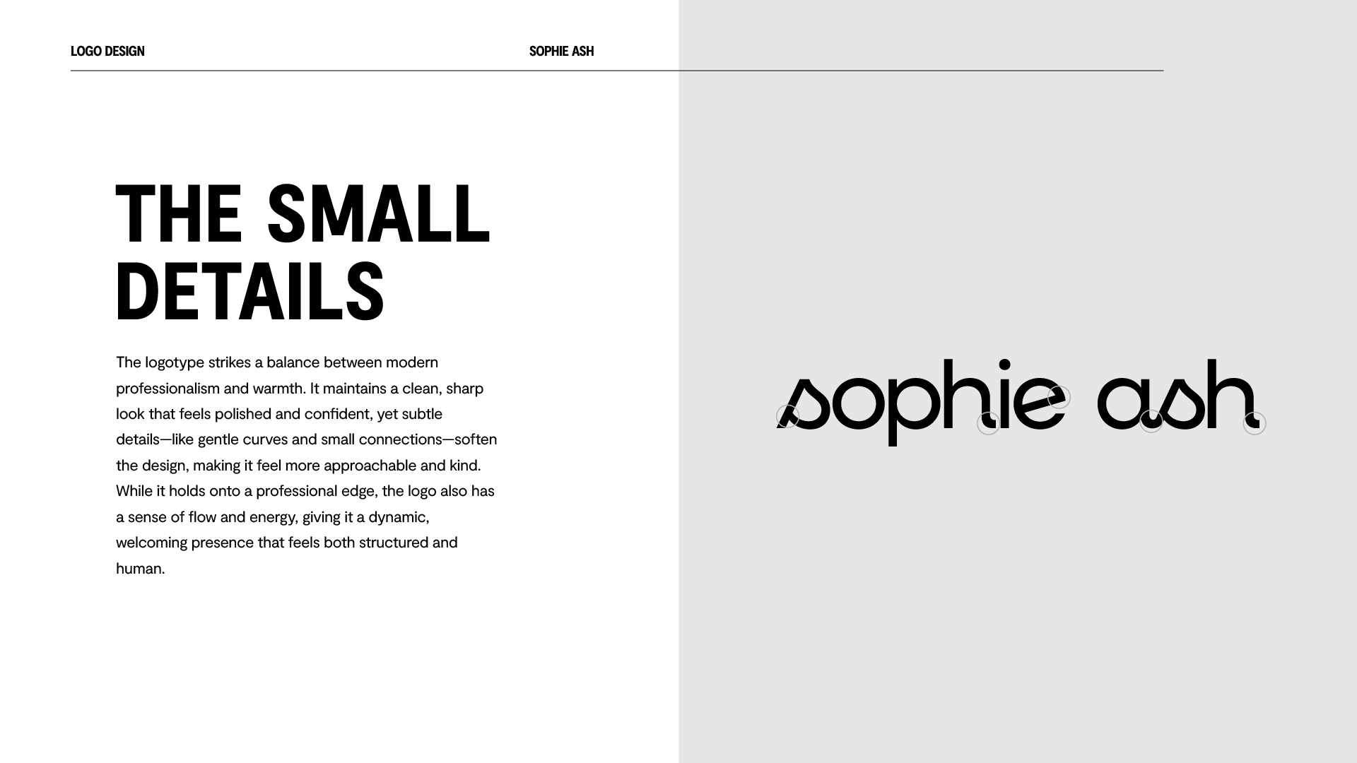The small details of the logotype