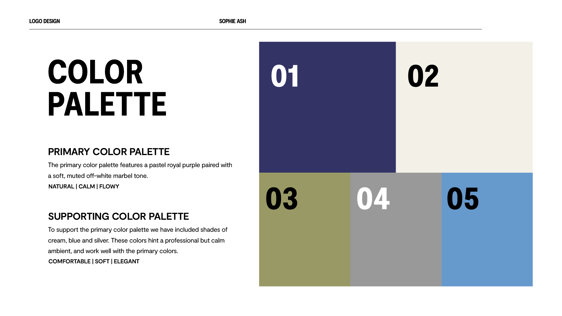 The Sophie Ash colour palette