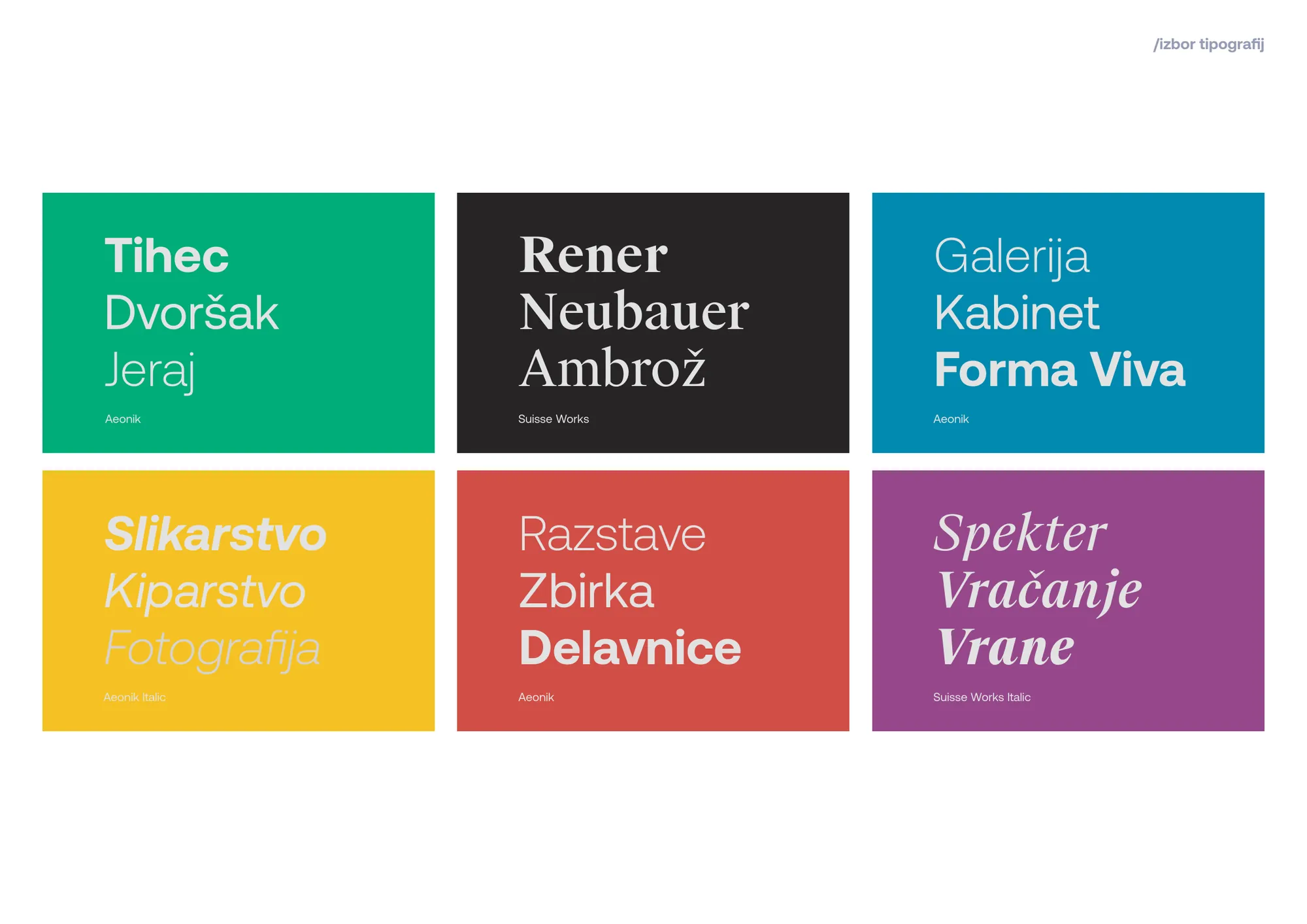 Typographic system — Aeonik & Suisse Works