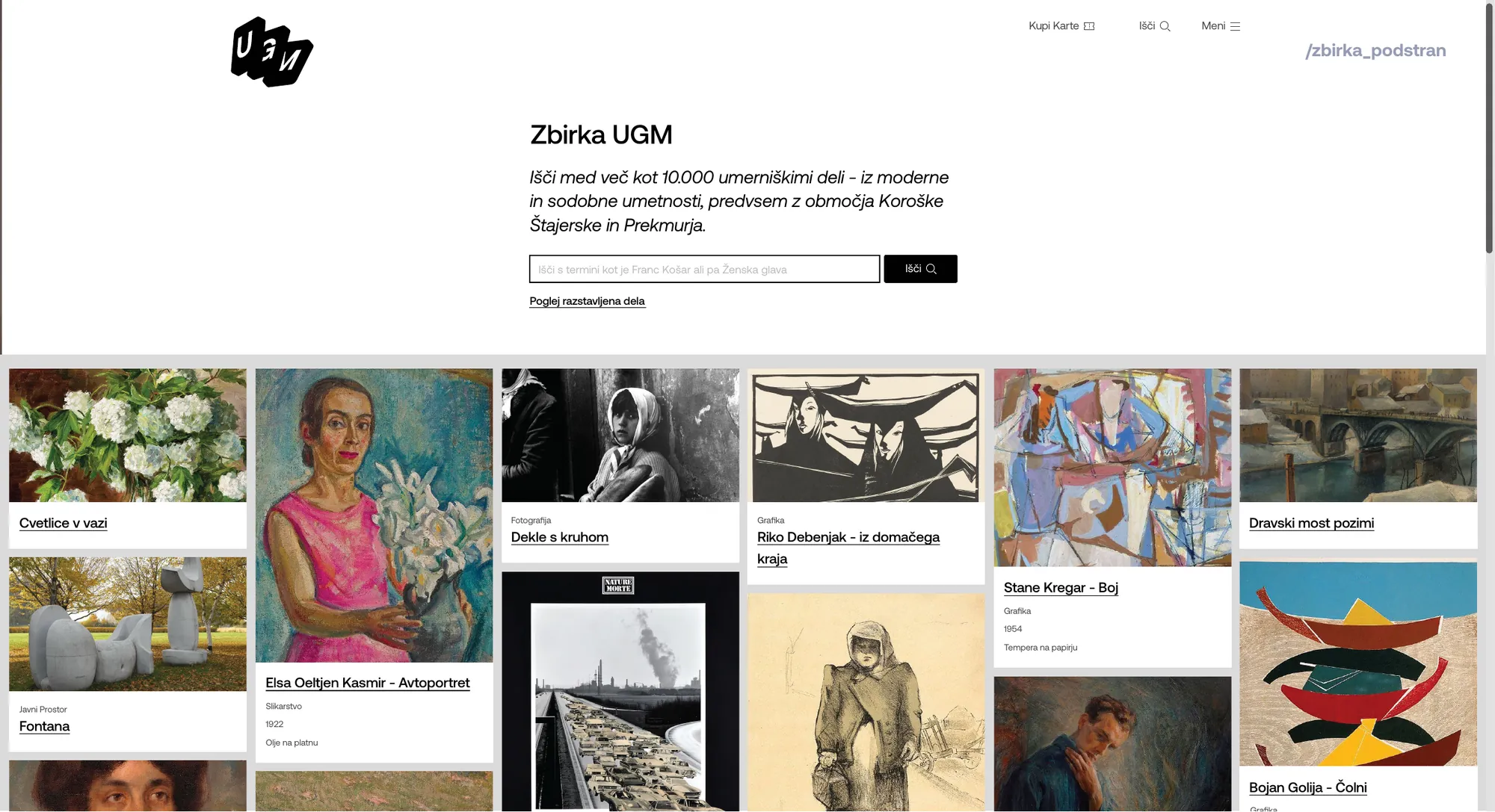 The new website — collection